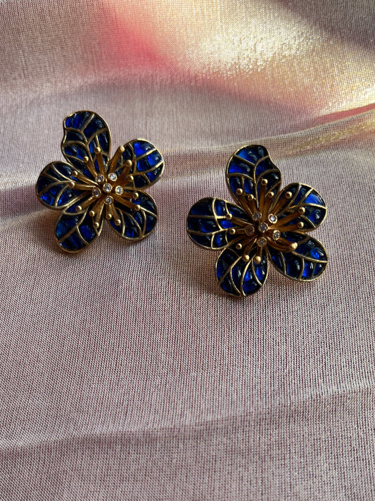 Flower Multi Polki Earrings VNE213