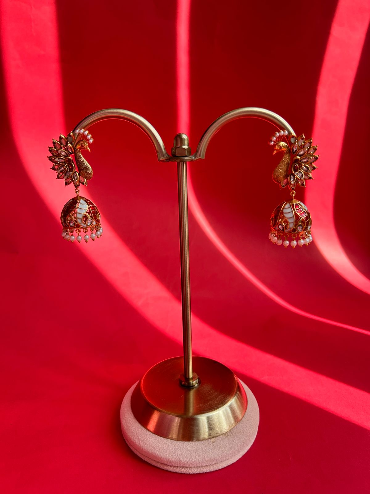 Peacock Dulls Polki Earrings VNE248