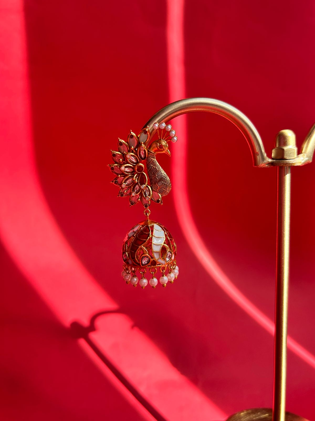 Peacock Dulls Polki Earrings VNE248