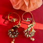 Green Moissanite Peacock Earcuffs VNE258