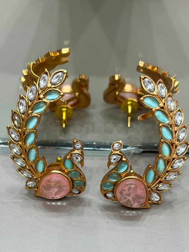 Peacock Stone Earrings VNE269