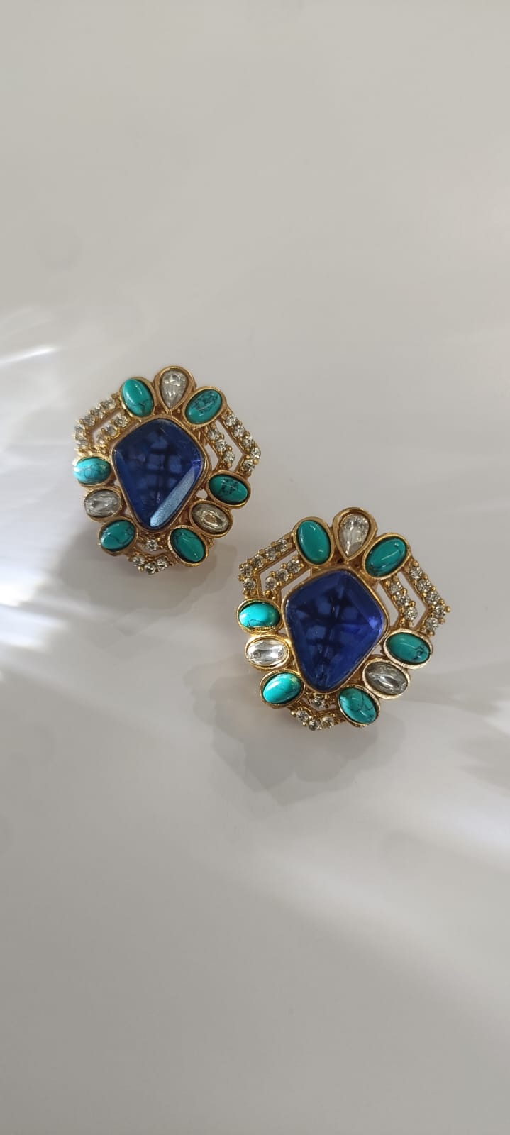 Blue Stone Turquoise Earrings VNE276