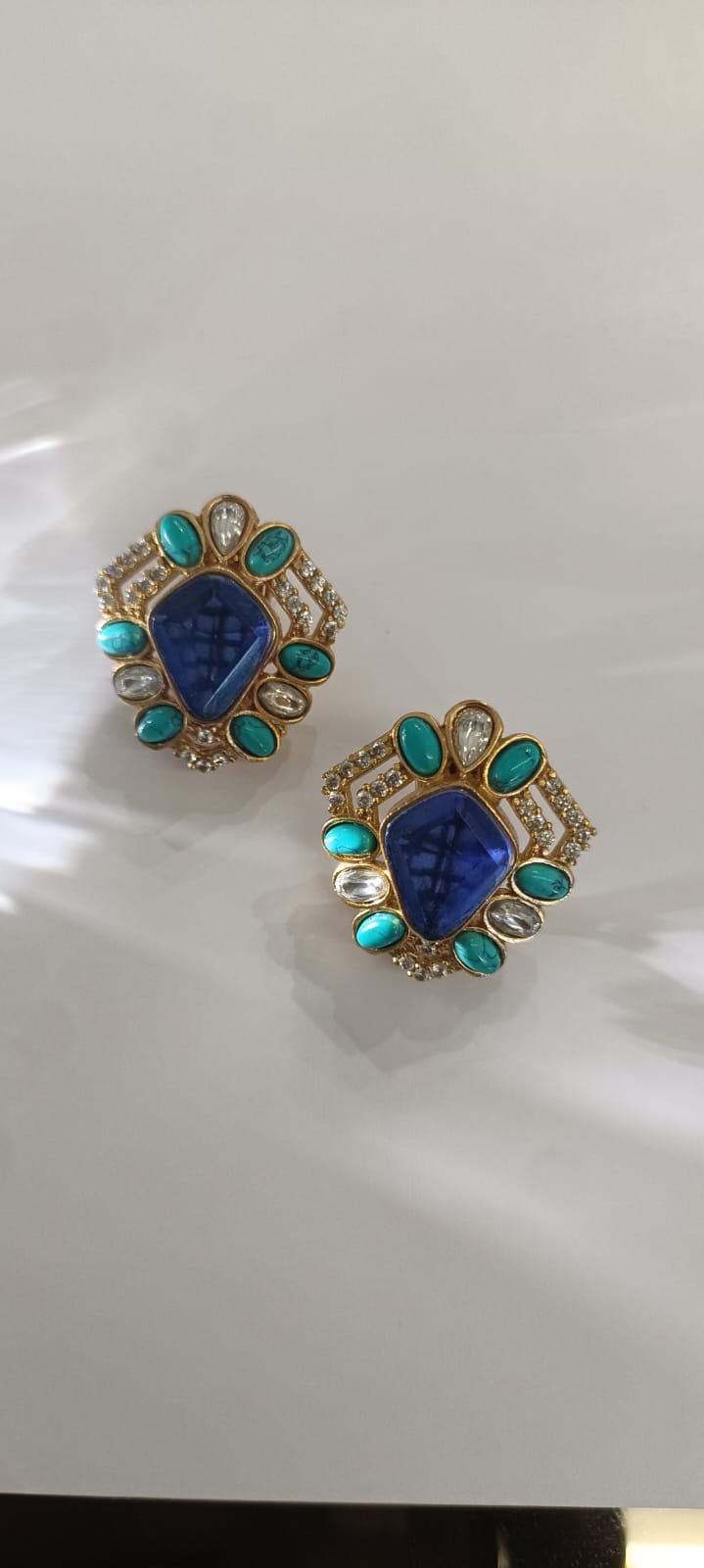 Blue Stone Turquoise Earrings VNE276