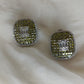 Sterling Square Diamond Studs VNE281