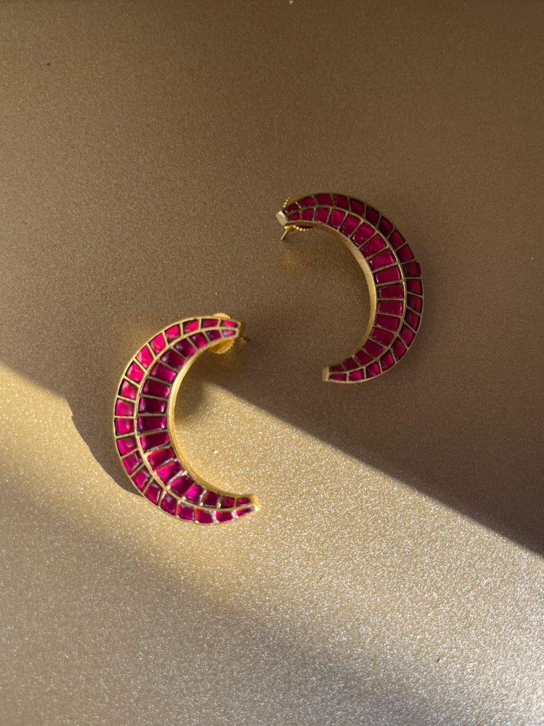 Pachi Kundan Chand Earrings VNE295