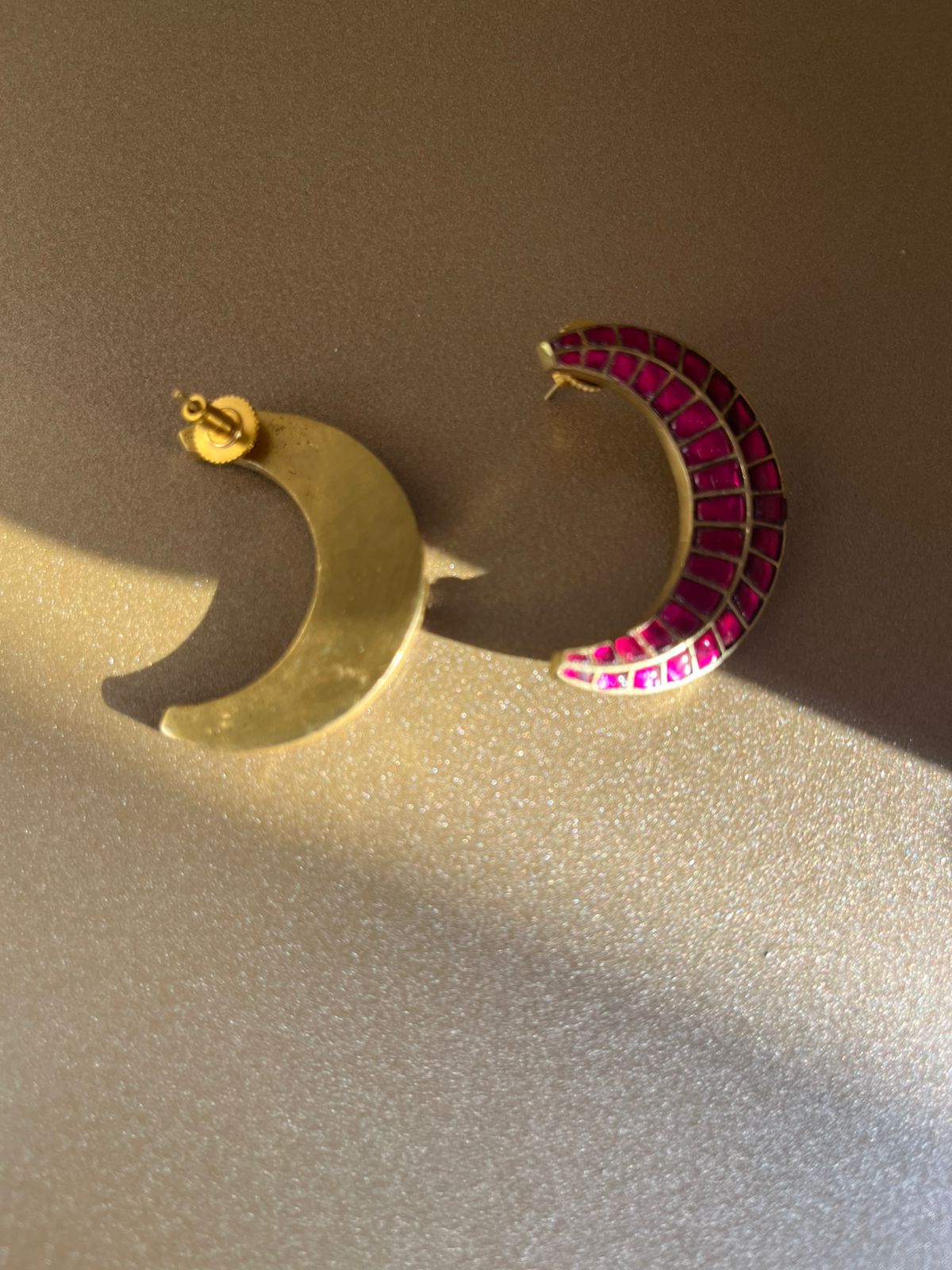 Pachi Kundan Chand Earrings VNE295