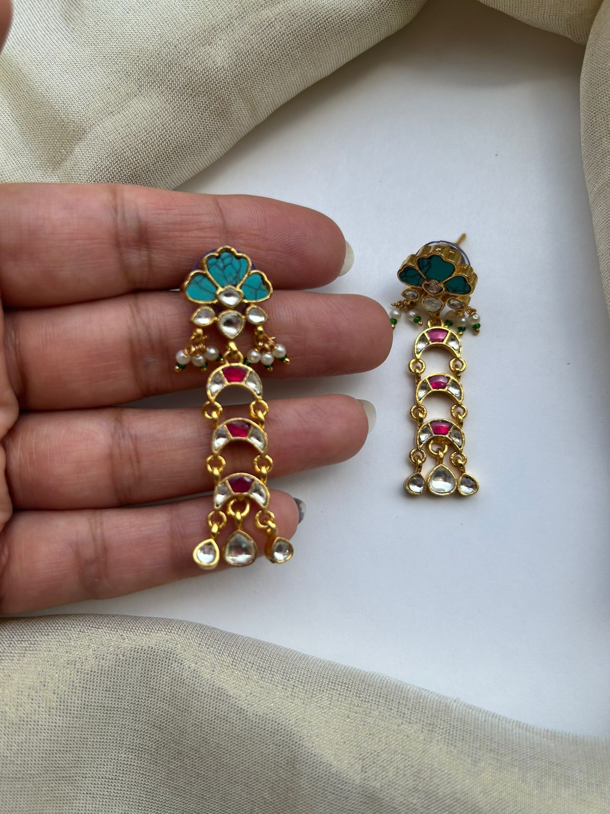 Firoza Jadau Earrings VNE297