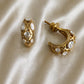 Gold Plate Polki Hoop Earrings VNE311