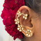 Flower Polki Gold Plate Earcuffs VNE312