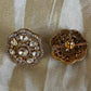 Aura Floral Polki Studs VNE319