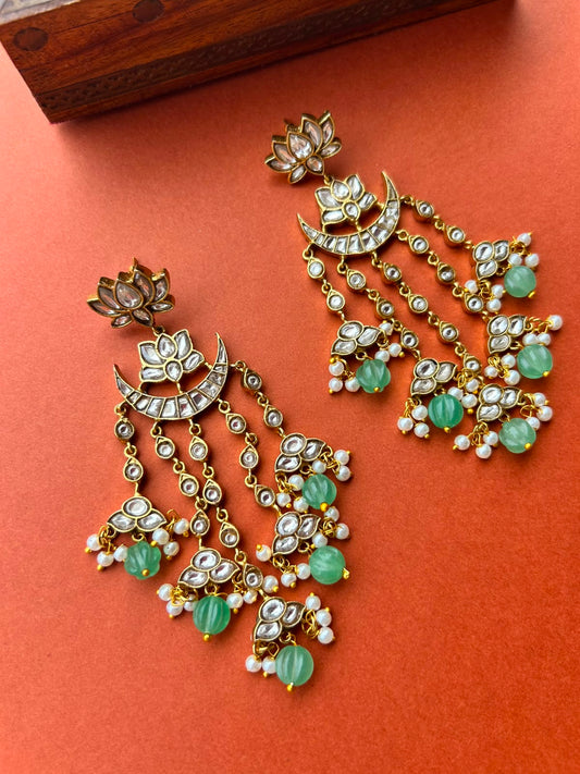 Lotus Jadau Earrings VNE331