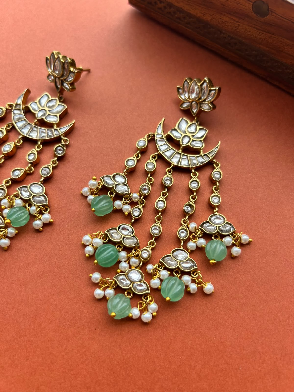 Lotus Jadau Earrings VNE331