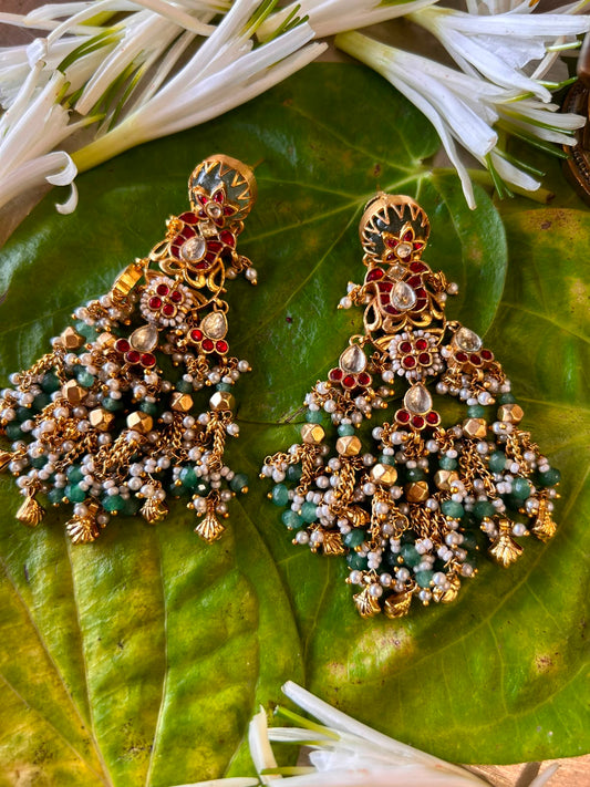 Heritage Long Jadau Earring VNE343