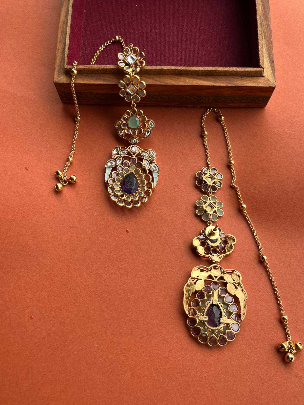 Violet Flower Dejhoor Earring VNE352