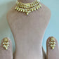 White Jadau Pearl Drop Necklace Set VNE614