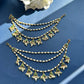 Contemporary 3 Layrered Pearl Earchin VNEC012