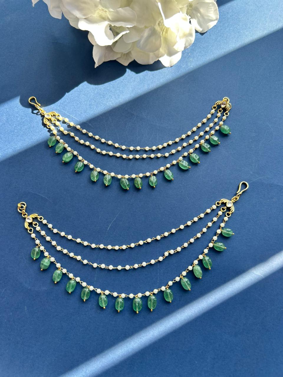 Green Suzani Earchain VNEC015