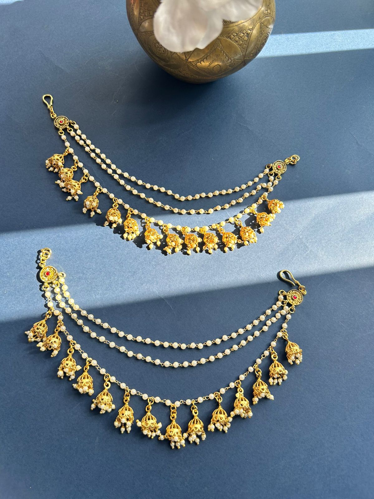 Jumkha Pearl Earchain VNEC016