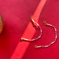 Red White Pearl Earchain VNEC017