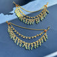 Heritage Green Suzani Earchains VNEC019