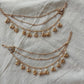 White Beads Gold Gughari Earchain VNEC023