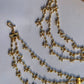 White Pearl 3 Layrered Earchain VNEC025
