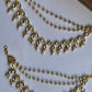 Double Layered Jadau Hanging Earchain VNEC026