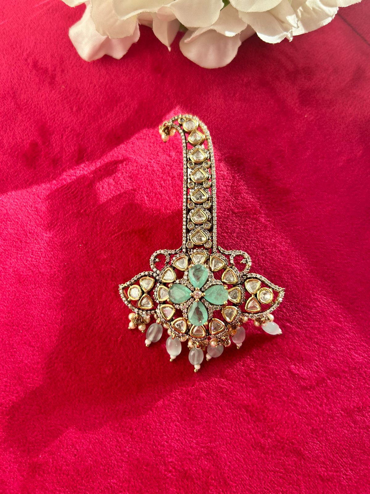 Maharaja Green Stone Kalgi VNG003