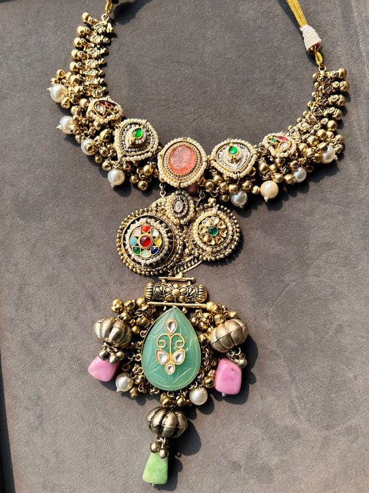 Antique Polished Contemporary Necklace VNG116