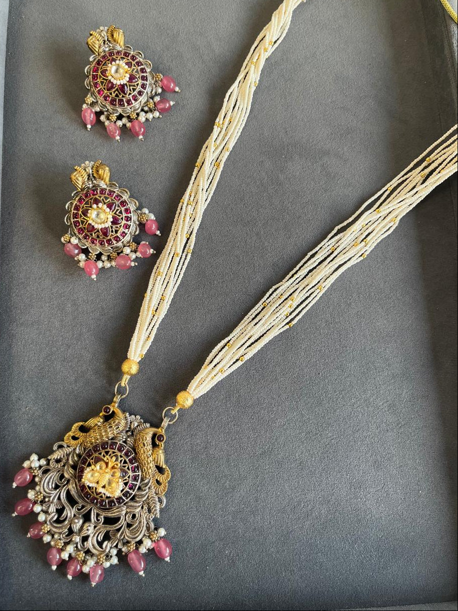Pink Stone Round Long Set VNG122