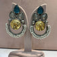 Grey Stone Silver Earring VNG154
