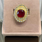 Red Oval Stone Ring VNG180