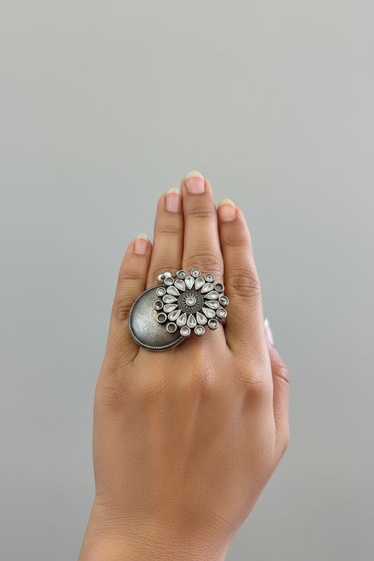 Silver Stone Ring- VNG186