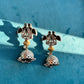 Silver Peacock Dull Earring VNG200