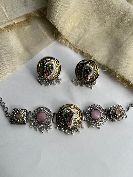 Dual Tone Pink Choker Set VNG241