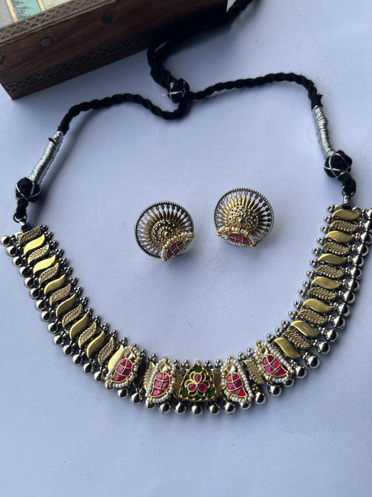 Dual Tone Jadau Motif Set VNG254