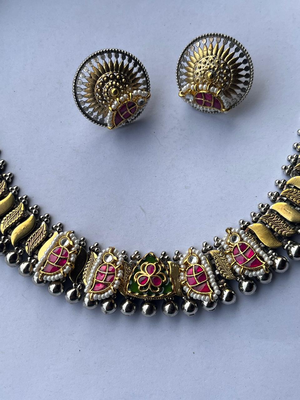 Dual Tone Jadau Motif Set VNG254