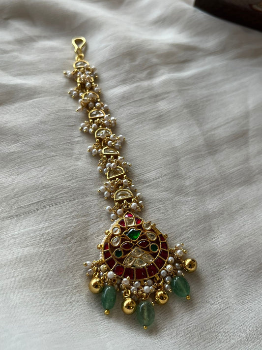 Multi Chand Gold Ball Drop Tika VNHA035
