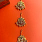 Elephant Gold Jadau Hair Broach(Single Piece)- VNHA049