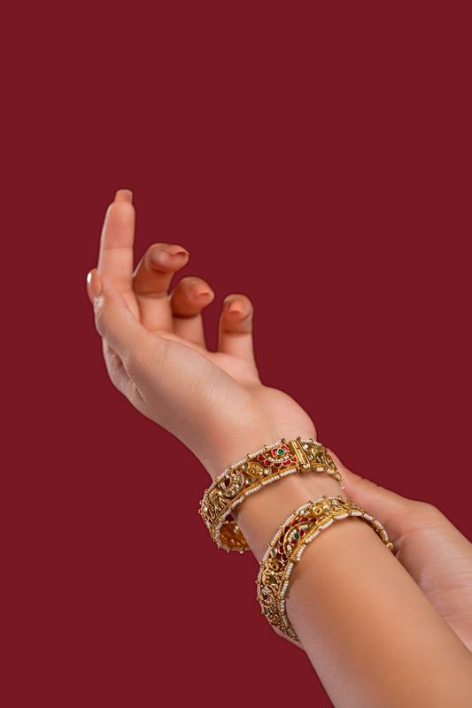Multi Jadau Bangles - VNHN013
