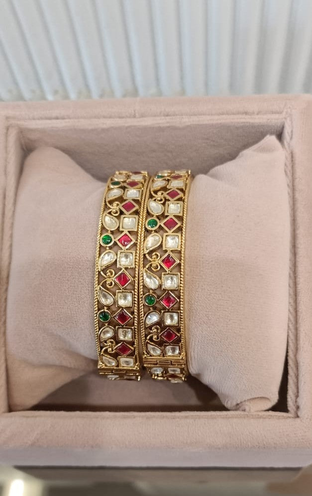 Multi Jadau Bangles - VNHN042