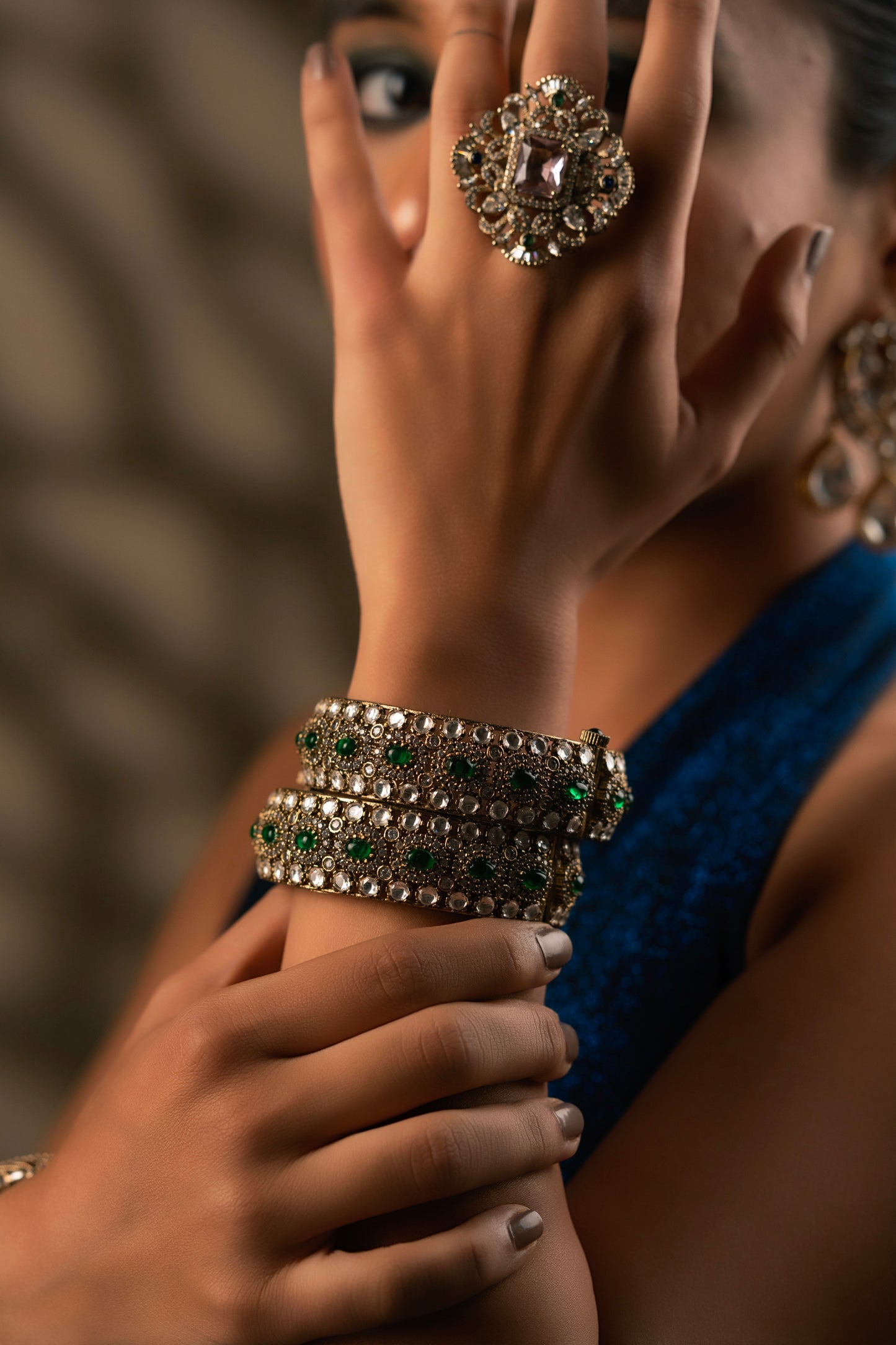 Green Moissanite Bangles VNHN057