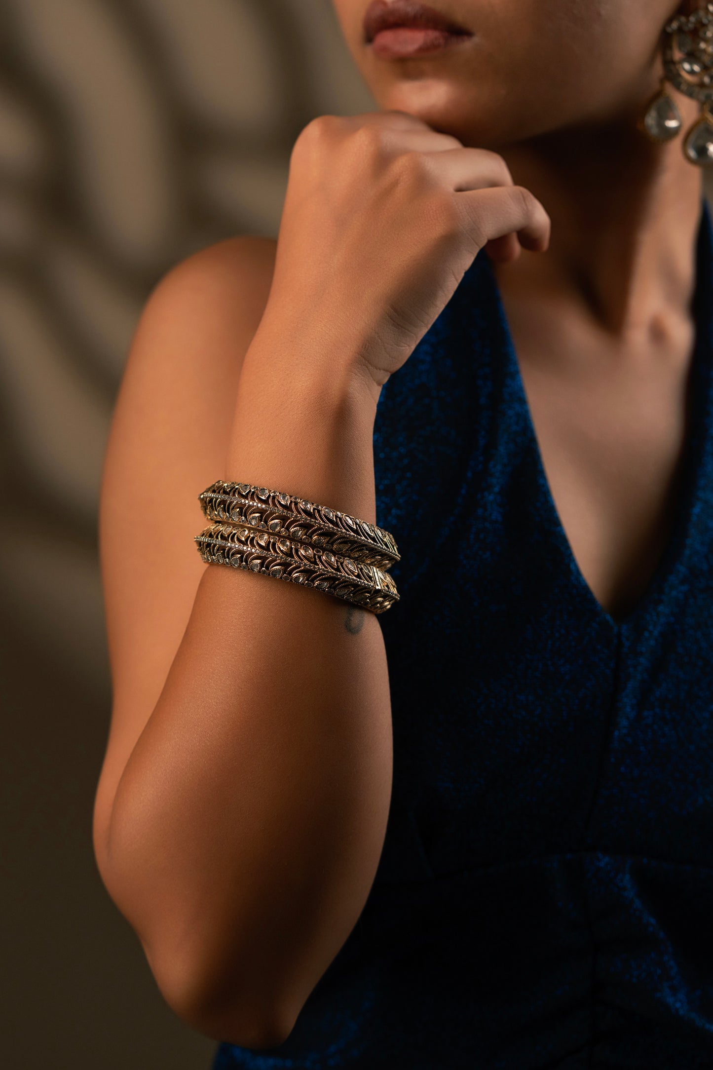 Victorian Moissanite Bangles VNHN060