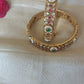 Multi Colored Pearl Jadau Bangles - VNHN070