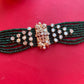 Green Pearl Rose Gold Polki Bracelet VNHN123