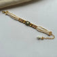 Green Stone Pearl Bracelet VNHN124