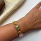 Green Stone Pearl Bracelet VNHN124