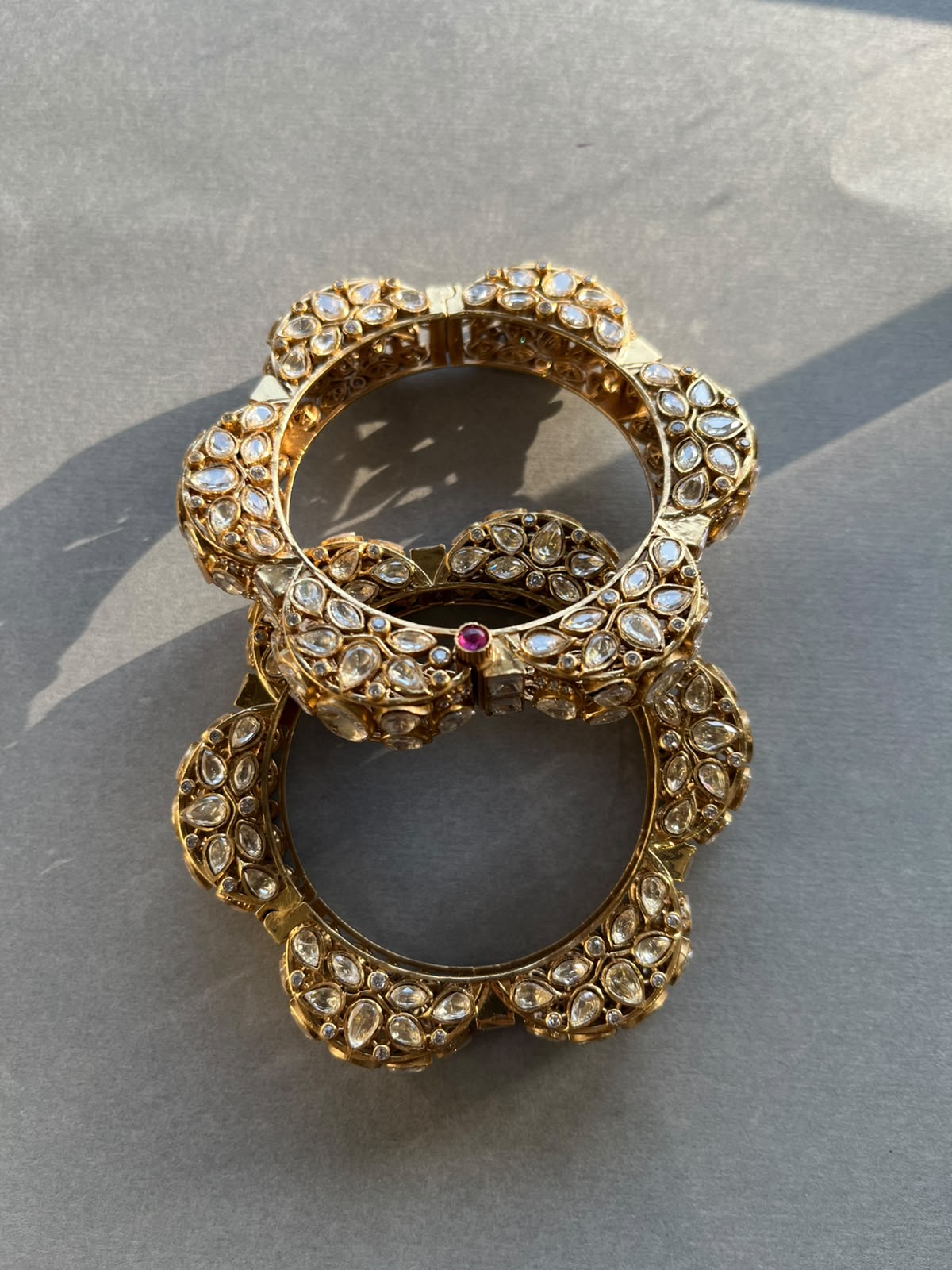 White Polki Dance Of Dawn Bangles VNHN187