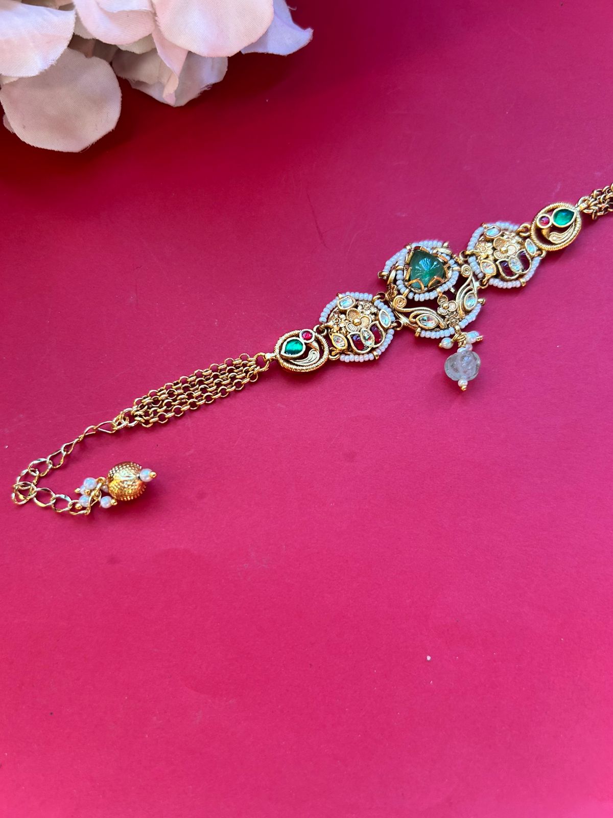 Heritage Green Stone Bracelet VNHN193