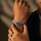 Green Stone Diamond Bracelet VNHN202